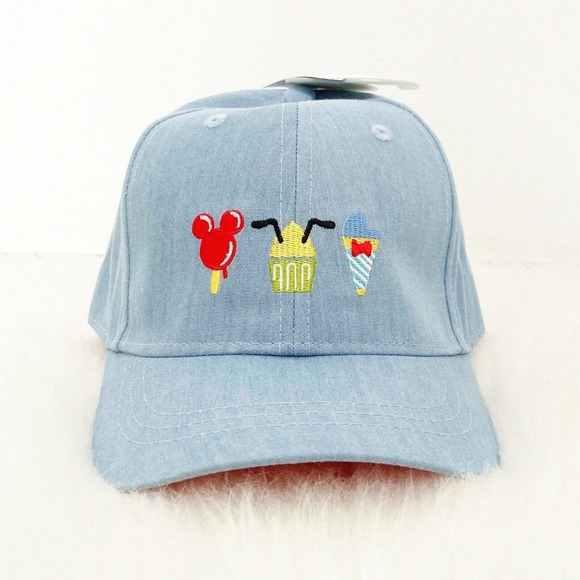 Disney Other - Disney Parks Disney Treats Snacks Embroidered Denim Baseball Cap New